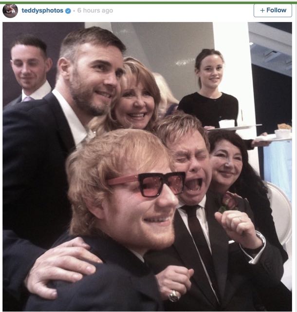 Elton after Ed steals glasses